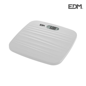 Balança para casa de banho digital base rugosa branca max. 118kg edm