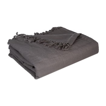 Manta para cama cor cinzento 230x250cm