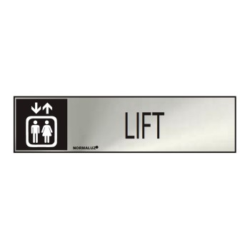 Sinal informativo "lift" (inox adesivo 0.8mm) 5x20cm
