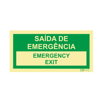 Sinal de  emergência saída 