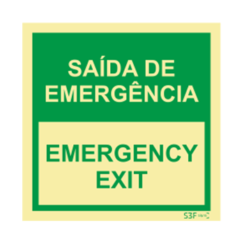 Sinal de saída de emergência 