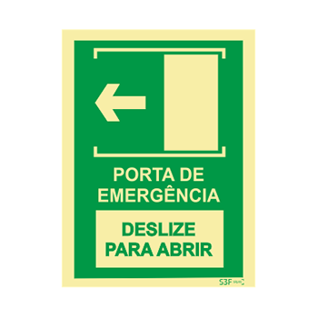 Sinal de porta de emergência 