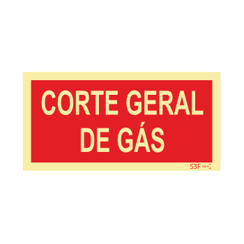Sinal de corte geral de gás