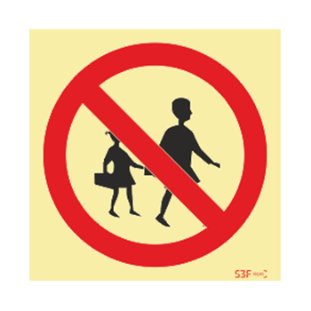 Sinal proibido crianças...