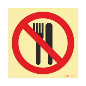 Sinal proibido comer 