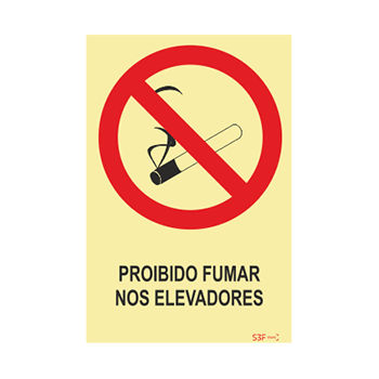 Sinal proibido fumar nos...
