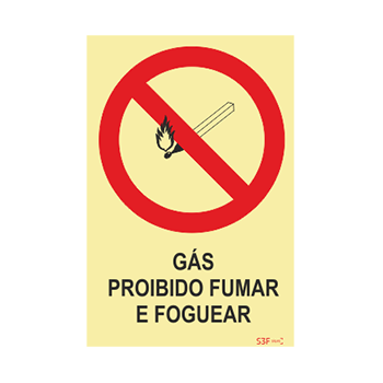 Sinal gás proibido fumar e...