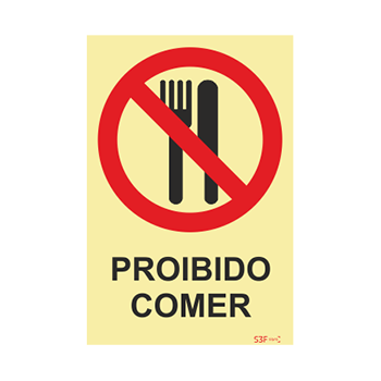 Sinal proibido comer