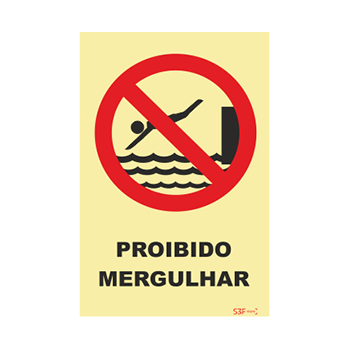 Sinal proibido mergulhar