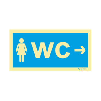 Sinal de informação de wc...