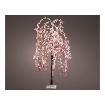 Árvore salgueiro-chorão flor rosa exterior 180cm 360 leds