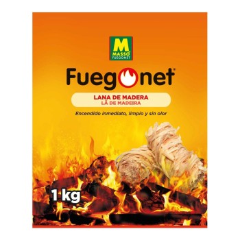 Lã acende fogo ecológica 1kg fuegonet 231653 massó