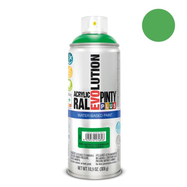 Spray pintyplus evolution water-based 520cc ral 6018 verde amarelado