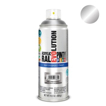Spray pintyplus evolution water-based 520cc ral 9006 aluminio branco