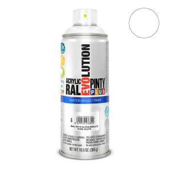 Spray pintyplus evolution water-based 520cc ral 9010 branco puro