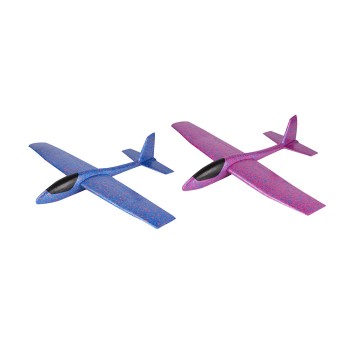 Avião planador de porexpan 84x66x14cm cores sortidas