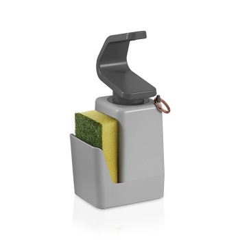 Dispensador de sabão com esfregão "soap-tex" 11x8x22cm metaltex