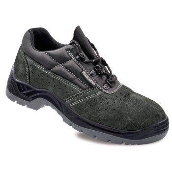 Sapatos de segurança de camurça perfurada cinzenta escuro s1p src tamanho 35 blackleather