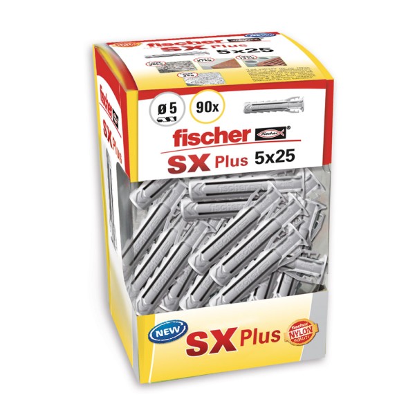 bucha sx plus ø5x25mm diy 90 unid. 568711 fischer