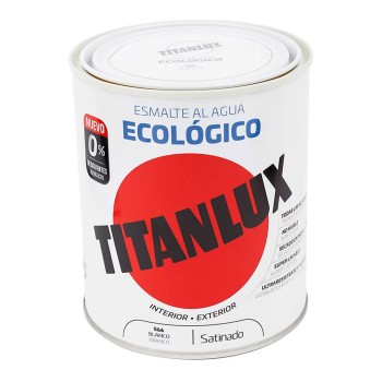 Esmalte ecológico à base de água acetinado branco 250ml titanlux 01t056614