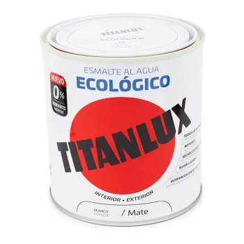 Esmalte ecológico à base de água mate branco 250ml titanlux 02t056614