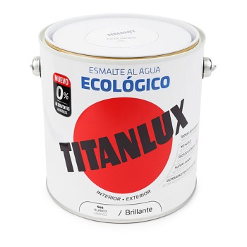 Esmalte ecológico à base de água brilhante branco 2,5l titanlux 00t056625