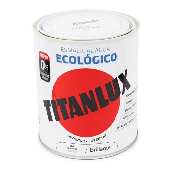 Esmalte ecológico à base de água brilhante branco 750ml titanlux 00t056634