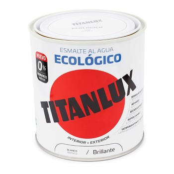 Esmalte ecológico à base de água brilhante branco 250ml titanlux 00t056614