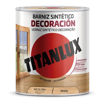 Verniz sintético decoração mate incolor 0,750l titanlux m12100034
