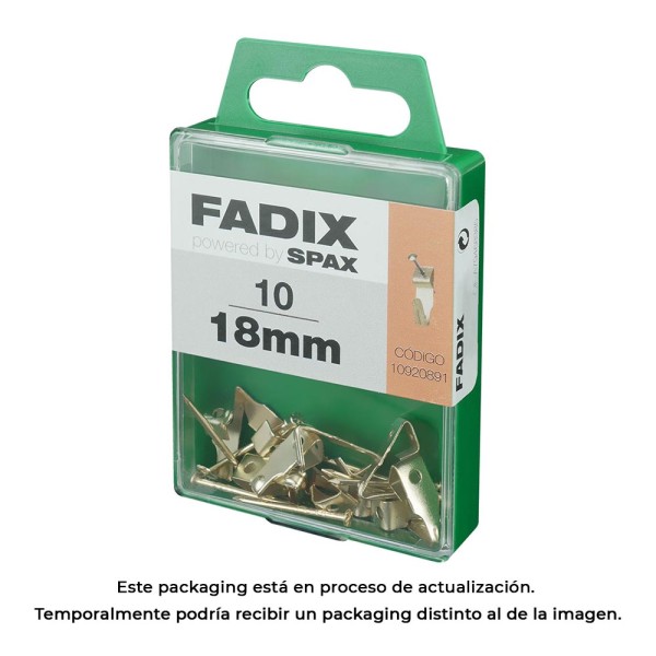 Caixa m 10 unid. fixação quadros hansafix 18mm fadix