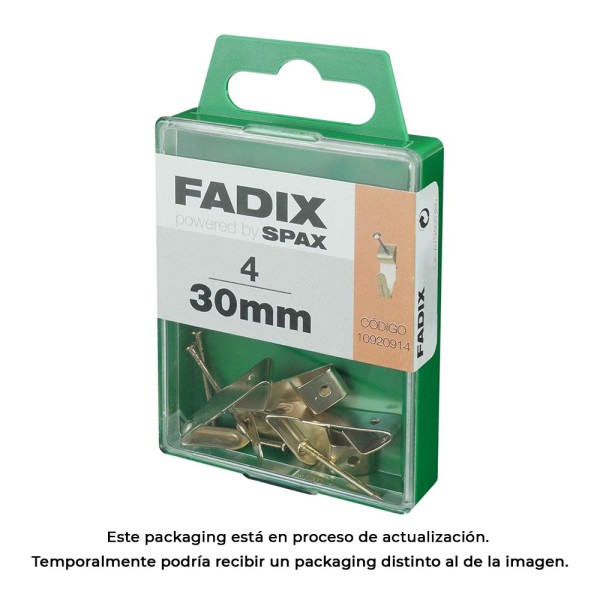 Caixa m 4 unid. fixação quadros hansafix 30mm fadix