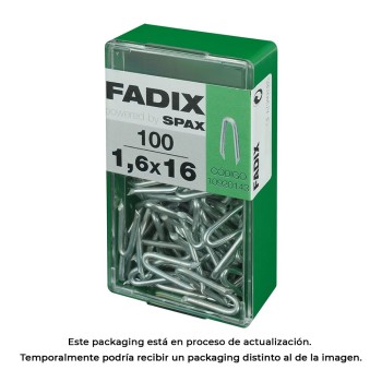 Caixa s 100 unid. grampos zinco 1,6x16mm fadix
