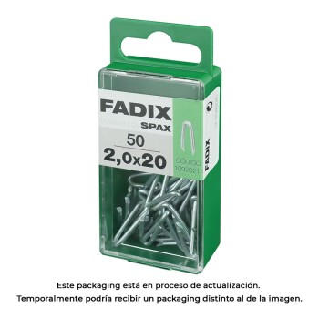 Caixa s 50 unid. grampos zinco 2,0x20mm fadix