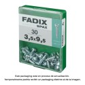 Caixa m 30 unid. parafuso rosca chapa cr zinco 3,5x9,5mm fadix