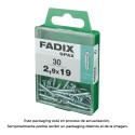 Caixa m 30 unid. parafuso rosca chapa cr zinco 2,9x19mm fadix