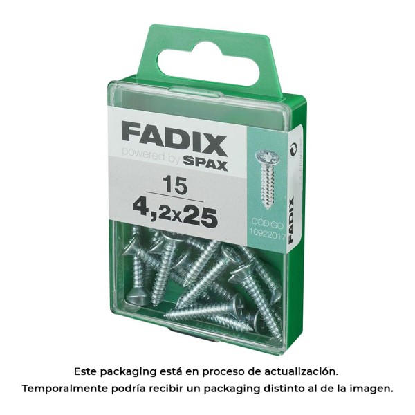 Caixa m 15 unid. parafuso rosca chapa cr zinco 4,2x25mm fadix