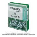 Caixa m 15 unid. parafuso rosca chapa cr zinco 4,2x19mm fadix