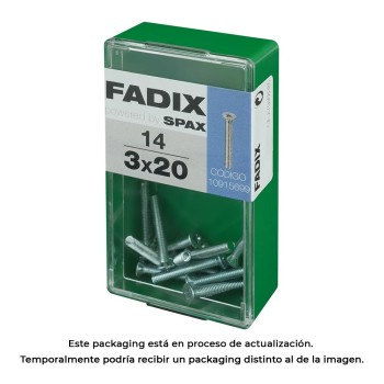 Caixa s 14 unid. parafuso metrico cp m 3x20mm fadix