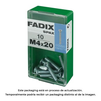 Caixa s 10 unid. parafuso metrico cp m 4x20mm fadix