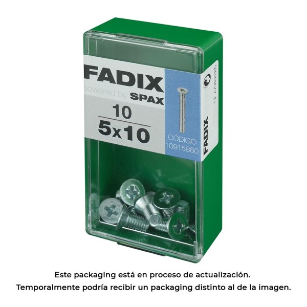 Caixa s 10 unid. parafuso metrico cp m 5x10mm fadix