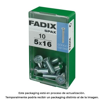 Caixa s 10 unid. parafuso metrico cp m 5x16mm fadix