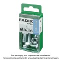 Caixa s 4 unid. parafuso metrico cab hex+porca zinco m 8x16mm fadix