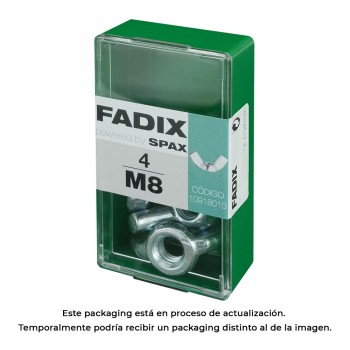 Caixa s 4 unid. porca auto-bloqueio zinco m 8 fadix
