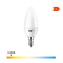 Lâmpada vela led e14 8w 806lm 3000k luz quente ø3,8x11,4cm edm