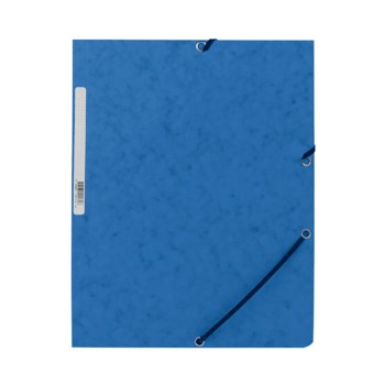 Capa com elásticos kf02167 cartão azul com divisórias din a4 q-connect