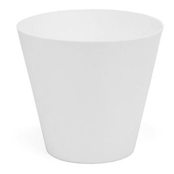 Vaso tipo cone de injeção cor branco ø18cm plastiken