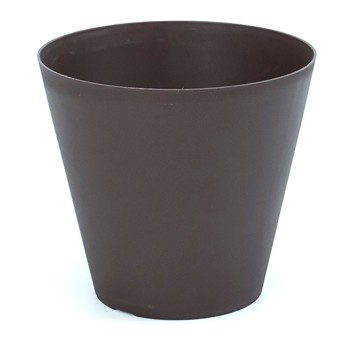 Vaso tipo cone de injeção cor bronze ø22cm plastiken