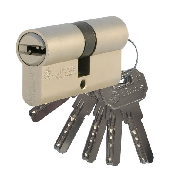 Cilindro de segurança multiponto serie c2, lingueta curta 40+32mm niquel 9c234032n lince