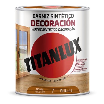 Verniz sintético decoração brilhante nogal 0,750l titanlux m10100334