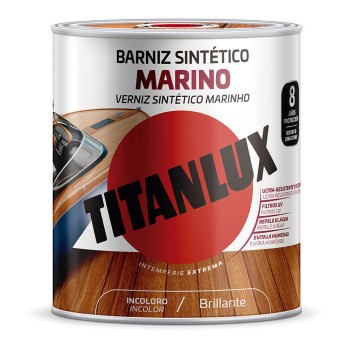 Verniz sintético marinho brilhante incolor 0,250l titanlux m13100014